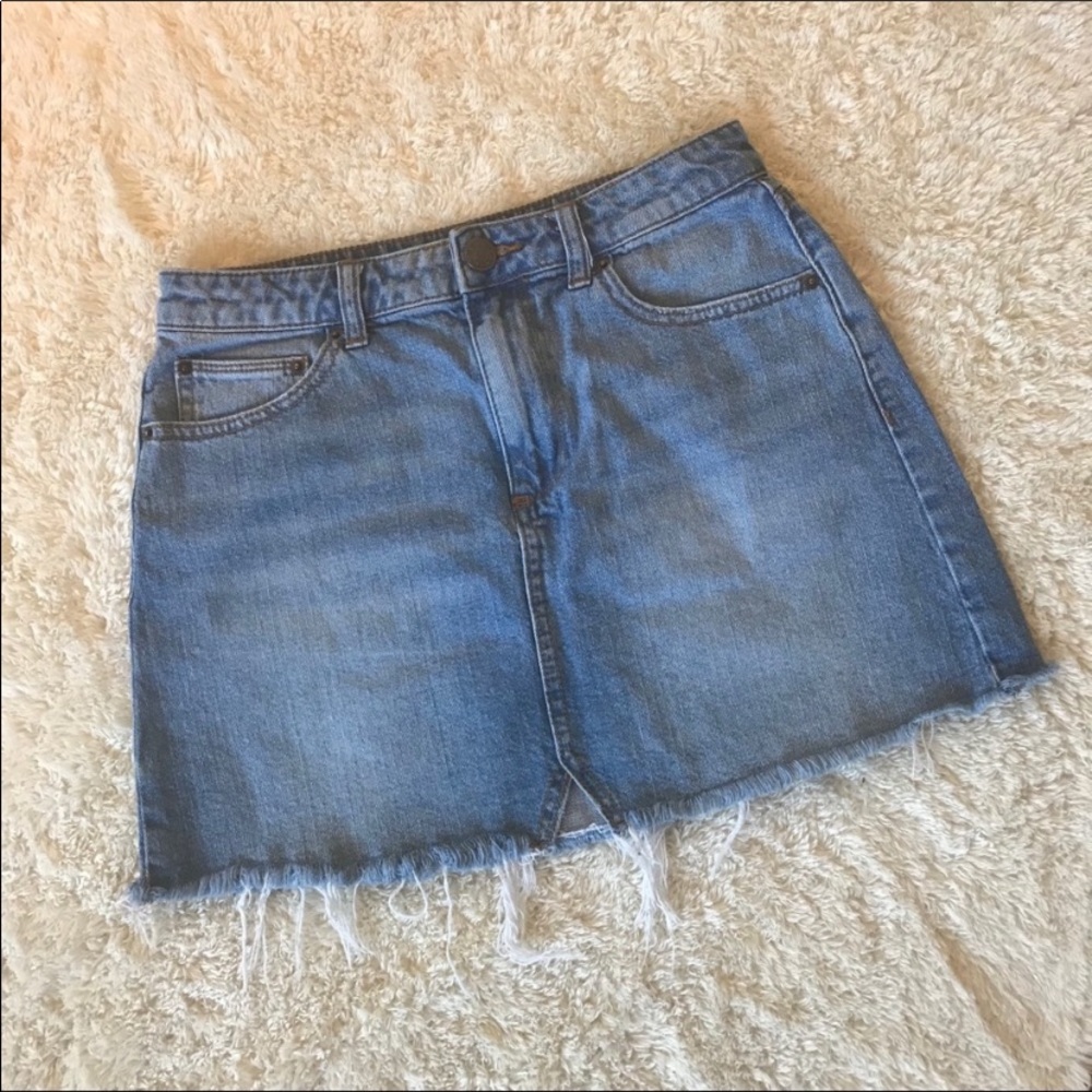 BDG Denim Jean Raw Hem Skirt Size Small